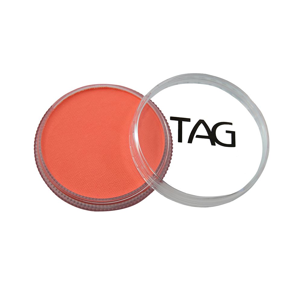 TAG Face Paints - Neon Coral (32 gm), Hypoallergenic, Safe and Non-Toxic,  Cruelty Free - Child Friendly, Face and Body Paint, Great for Fairs,  Carnivals, Party and Halloween Painting 